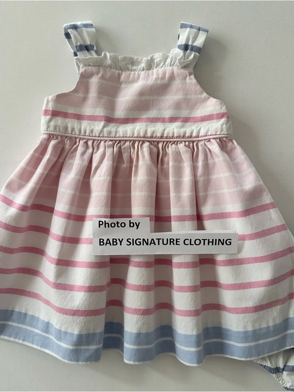 Ralph Lauren 6 Months Baby Girl Pink Blue Sundress Dress Party Spring Summer